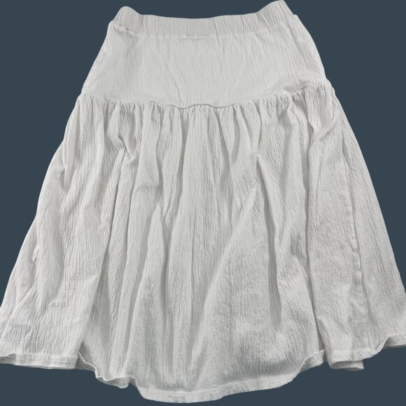 Gap White Cotton Skirt Size Small Boho Whimsical Lined Soft Midi - Picture 6 of 6